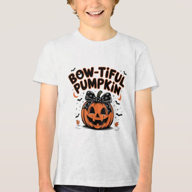 Camiseta Diversão de Abóbora de Halloween (Frente)
