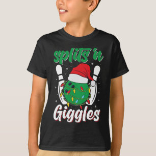 Camiseta Diversão de Boliche de Grades na Bolsa de Natal