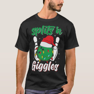 Camiseta Diversão de Boliche de Grades na Bolsa de Natal