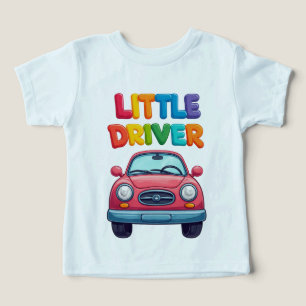 Camiseta 🚗 Diversão de Carro de Desenho para Pequenos Moto