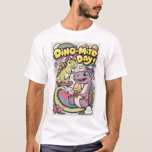 Camiseta Diversão de Cartoon Dino