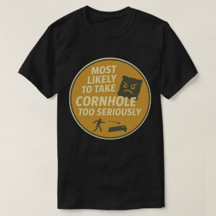 Camiseta Diversão de Cornhole Muito Séria