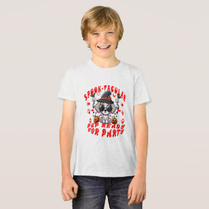 Camiseta Diversão de Design de Abóbora de Cachorro de Hallo