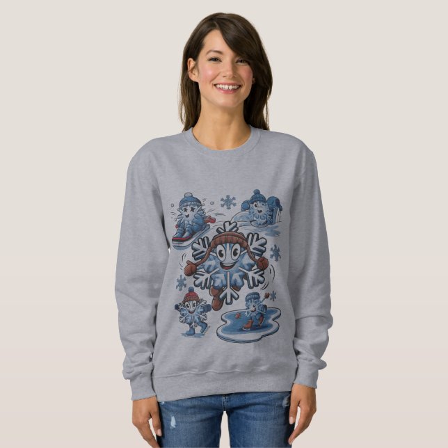 Camiseta Diversão de inverno (Frente Completa)