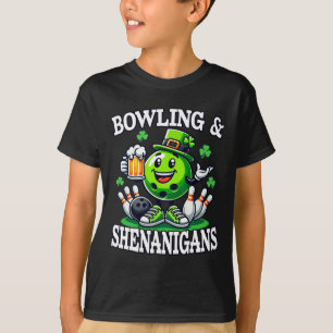 Camiseta Diversão de jogador de boliche no dia de São Patrí