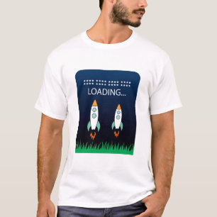 Camiseta Diversão de lançamento de foguetes preenchida, fon