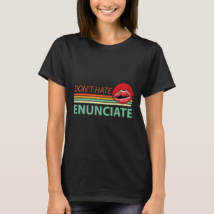 Camiseta Diversão de linguagem de sinais Asl Lip Lendo cons