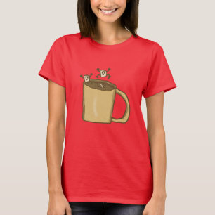 Camiseta Diversão de marshmallow em uma caneca