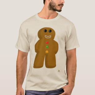 Camiseta Diversão de Meeple de Pão de Mel Natal Arte de Jog