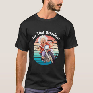 Camiseta Diversão de moto da vovó I'M T