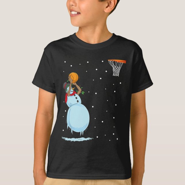 Camiseta Diversão de Natal no Basquete (Frente)