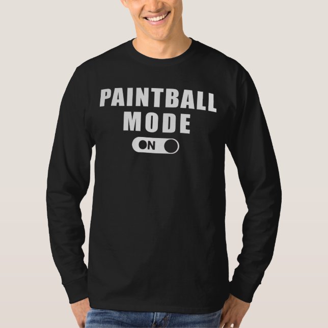 Camiseta Diversão de Splatter com Modo Paintball: Reproduçã (Frente)