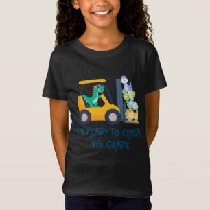 Camiseta Diversão de trator de dino Truck Birthday