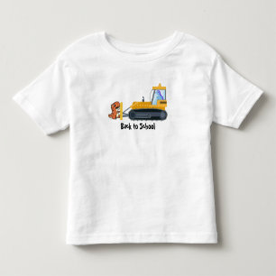 Camiseta Diversão de um trator de dinossauro Fazenda Escola