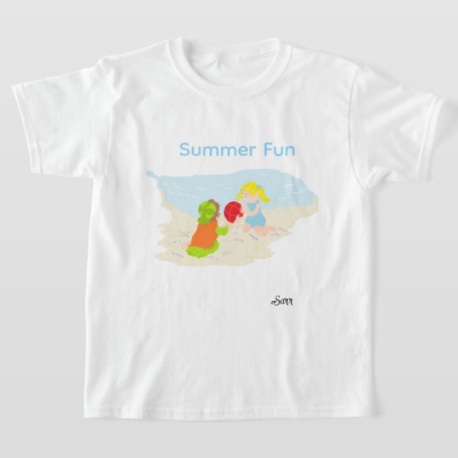 Camiseta :  Diversão de Verão . (Postura )