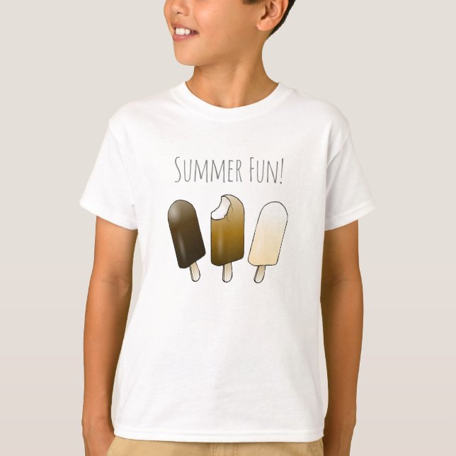 Camiseta Diversão de Verão com Sorvete (Frente)