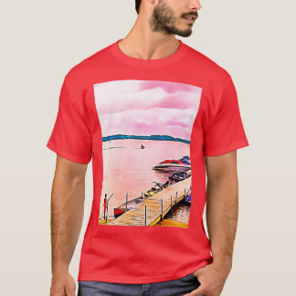 Camiseta Diversão de Verão no lago