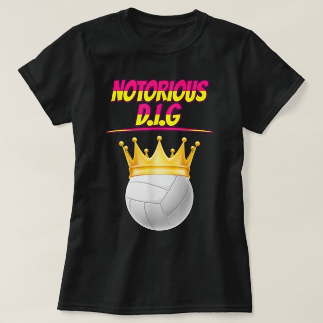 Camiseta Diversão de Voleibol Notória de Porte Sarcástico (Frente do Design)