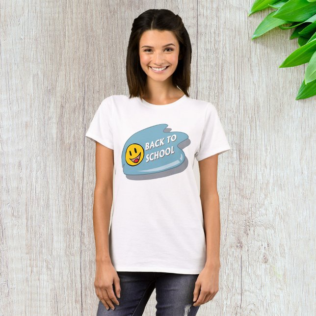 Camiseta Diversão de volta ao Smiley face escolar (Criador carregado)