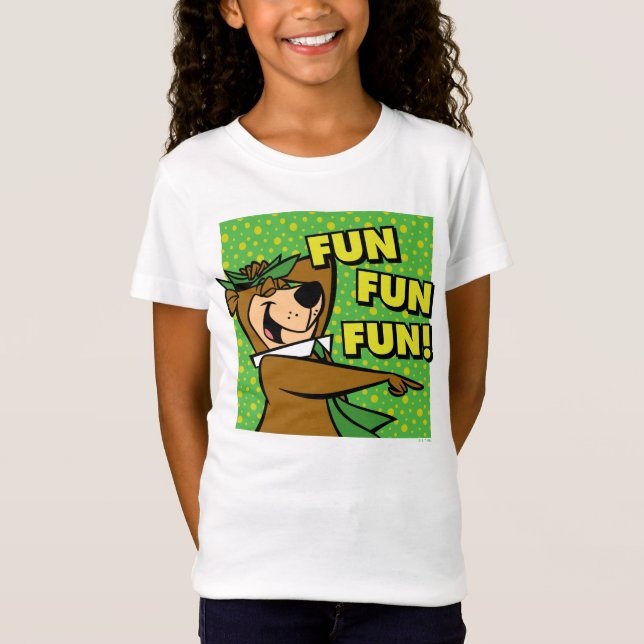 Camiseta Diversão divertida do Yogi Bear (Frente)