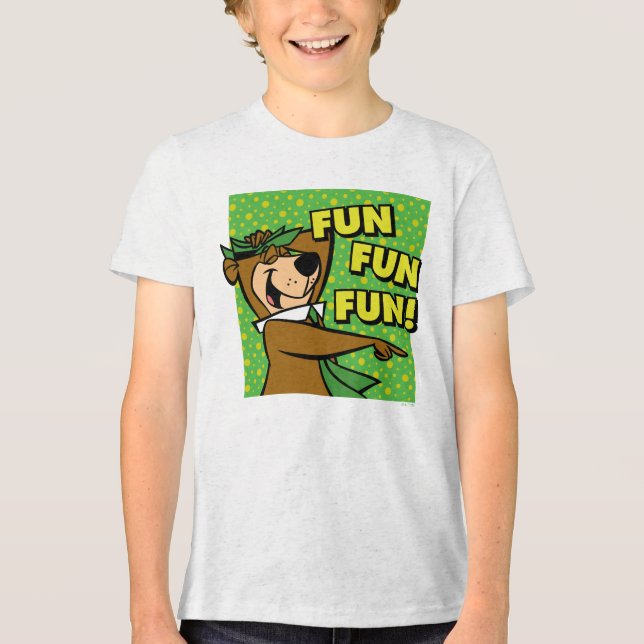 Camiseta Diversão divertida do Yogi Bear (Frente)