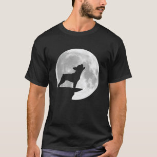 Camiseta Diversão do Bulldog Francês Howling Full Moon Hall
