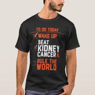 Camiseta Diversão do Câncer de rim do Mundo Sobrevivente Qu