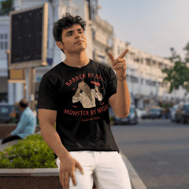 Camiseta Diversão do Dia das Bruxas com Barber, Monstro da 
