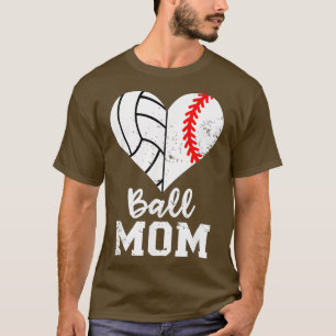 Camiseta Diversão do Dia de as mães de Voleibol da Mãe de B