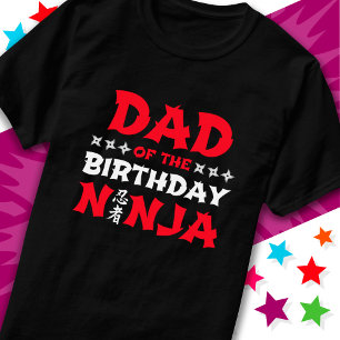 Camiseta Diversão do Partido Karate Kids Pai do aniversário