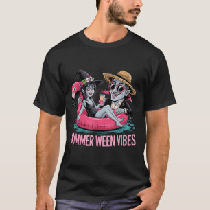 Camiseta Diversão e Bruxa Flutuante Festa de Halloween Verã