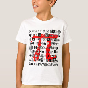 Camiseta Diversão e Dígitos Whimsical de Pi
