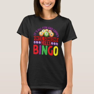 Camiseta Diversão e Jogos Gritam Bingo Jogador de Bingo Hor