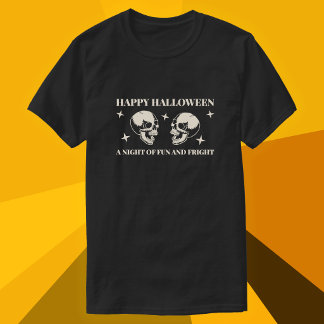 Camiseta Diversão e Medo Crânios Assustadores Halloween