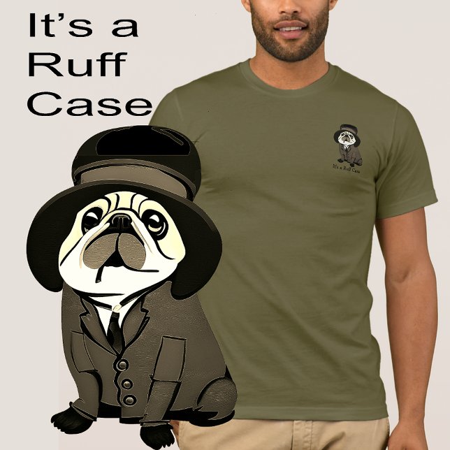 Camiseta Diversão É um cão verde-soprador Sherlock Holmes (Criador carregado)