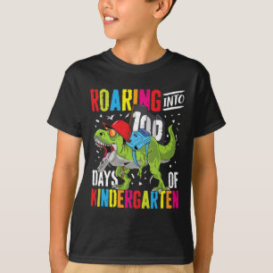 Camiseta Diversão Em 100 Dias Do Jardim De Infância T Rex D