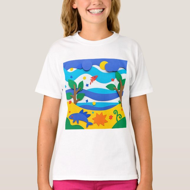 Camiseta Diversão em Feltro (Frente)