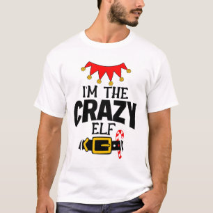 Camiseta Diversão Eu Sou O Elfo Louco Fantasias Natal Famíl
