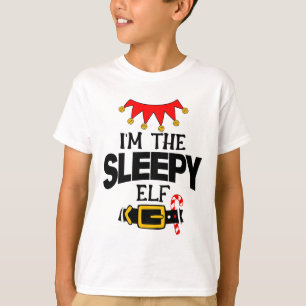 Camiseta Diversão Eu Sou O Elfo Sonolento Fantasias Natal F
