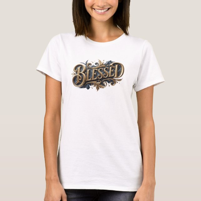 Camiseta Diversão & Funky BLESSED Criação Personalizada (Frente)