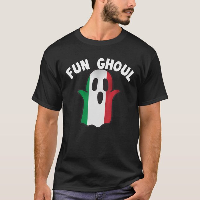 Camiseta Diversão Ghoul Halloween Themed Gift Itália Lovers (Frente)