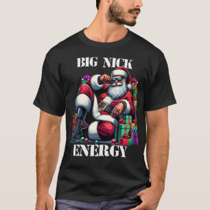 Camiseta Diversão Grande Nick Energy Engraçado Papai Noel N