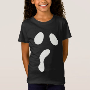 Camiseta Diversão Halloween boo rosto fantasma assustador F