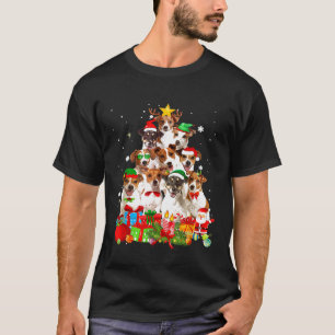 Camiseta Diversão Jack Russell Terrier Árvore de Natal Luze