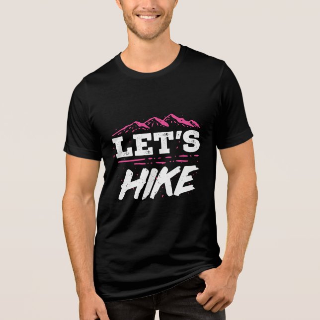 Camiseta Diversão Legal de Trilha Exterior do vamos Hike (Frente)