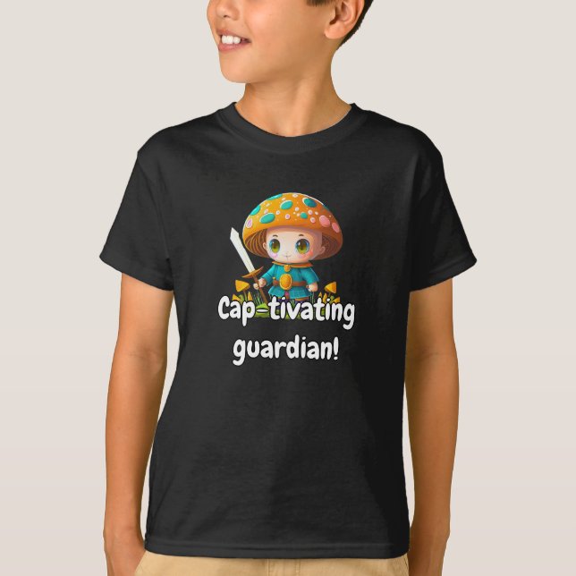 Camiseta Diversão Legal do Mushroom Guardian Melhor Na moda (Frente)