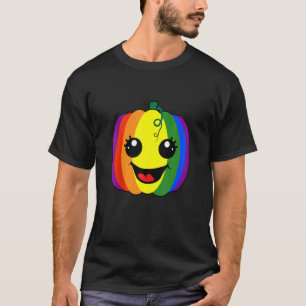 Camiseta Diversão Lésbica Gay Rainbow Pumpkin Pride Lgbt Ha