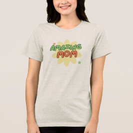 Camiseta Diversão 'Mãe Incrível' Positividade Fotos da Mãe 