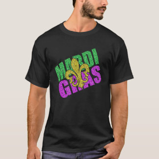 Camiseta Diversão Mardi Gras Fleur De Lis