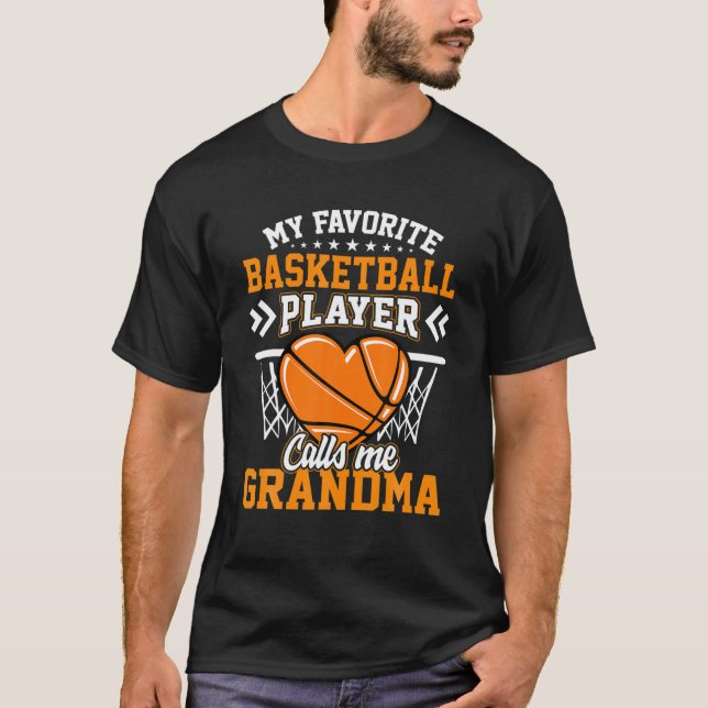Camiseta Diversão Meu Jogador De Basquete Favorito Me Chama (Frente)
